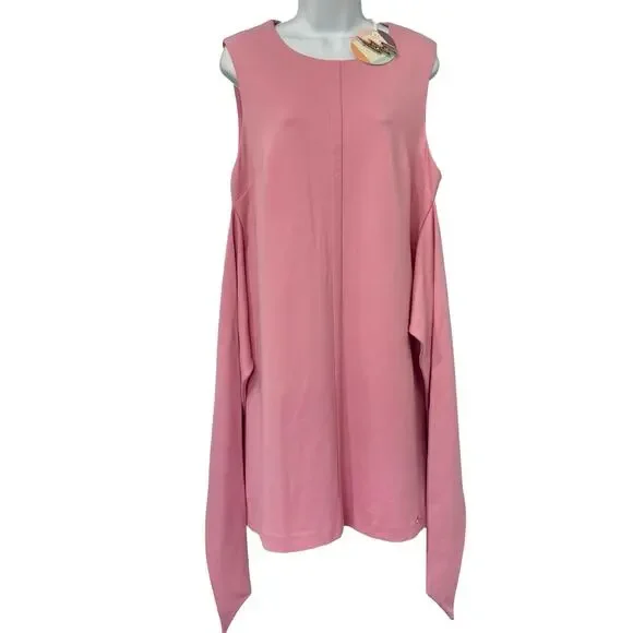 Ted Baker Pink Patron Front Tie Mini Sleeveless Dress size 5 / XL / 12 NEW Tags - Picture 12 of 16